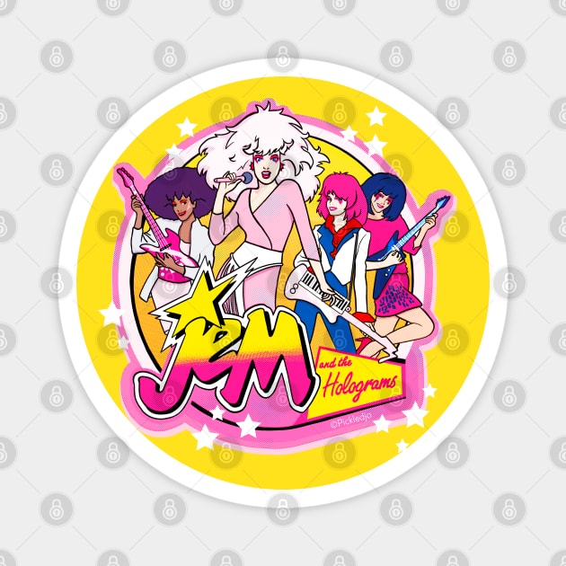 Jem and the Holograms - Pop art Magnet by Sketchy